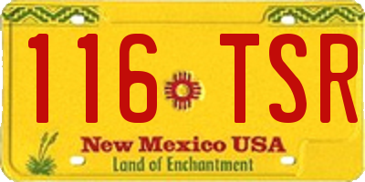 NM license plate 116TSR