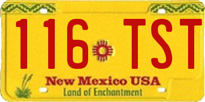 NM license plate 116TST