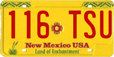 NM license plate 116TSU