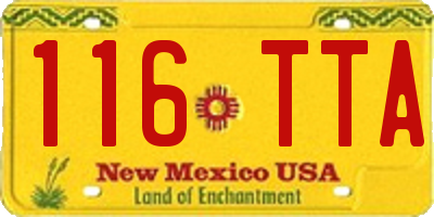 NM license plate 116TTA