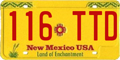 NM license plate 116TTD