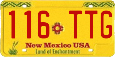 NM license plate 116TTG
