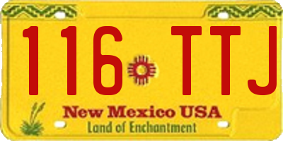 NM license plate 116TTJ