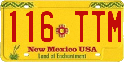 NM license plate 116TTM