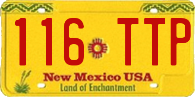 NM license plate 116TTP