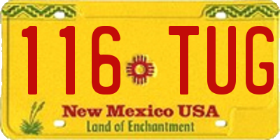 NM license plate 116TUG