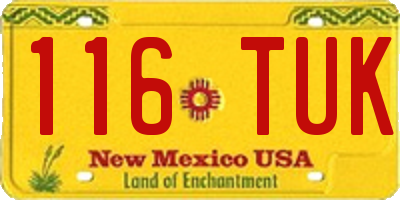 NM license plate 116TUK