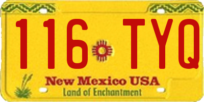 NM license plate 116TYQ