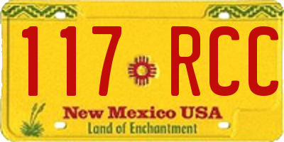 NM license plate 117RCC