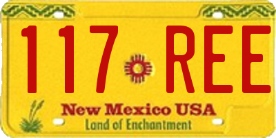 NM license plate 117REE