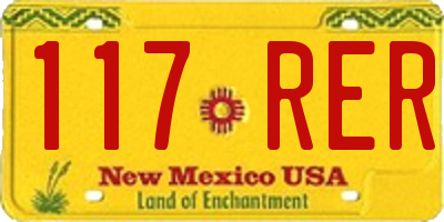 NM license plate 117RER