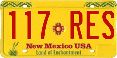 NM license plate 117RES