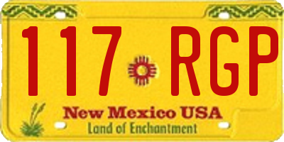 NM license plate 117RGP