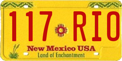 NM license plate 117RIO