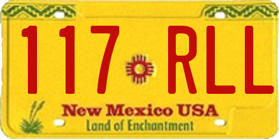 NM license plate 117RLL