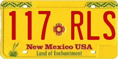 NM license plate 117RLS