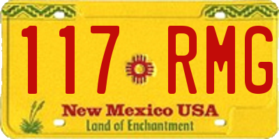 NM license plate 117RMG