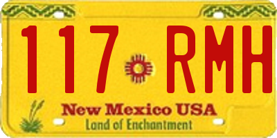 NM license plate 117RMH