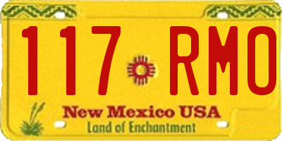 NM license plate 117RMO