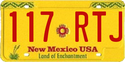 NM license plate 117RTJ