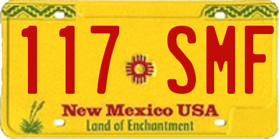 NM license plate 117SMF