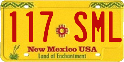 NM license plate 117SML