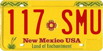 NM license plate 117SMU