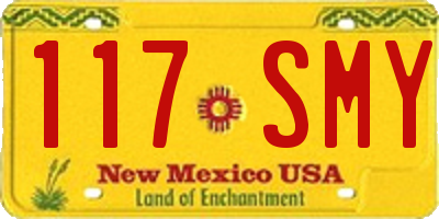NM license plate 117SMY