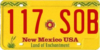 NM license plate 117SOB