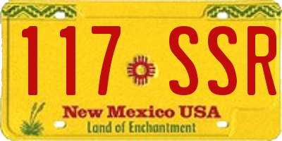 NM license plate 117SSR