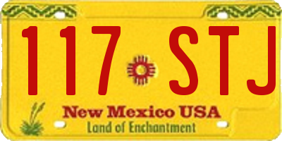 NM license plate 117STJ