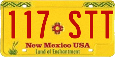 NM license plate 117STT