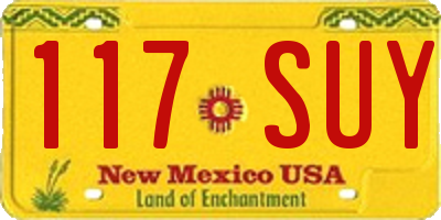 NM license plate 117SUY