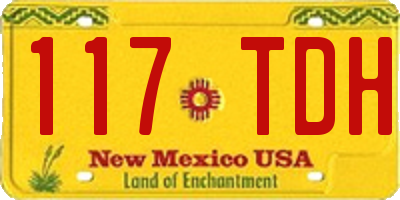 NM license plate 117TDH