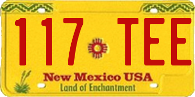 NM license plate 117TEE