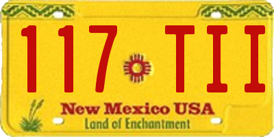 NM license plate 117TII