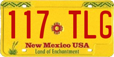 NM license plate 117TLG