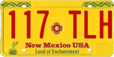 NM license plate 117TLH