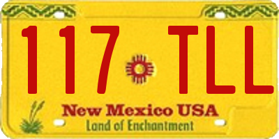 NM license plate 117TLL