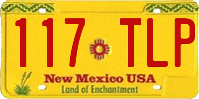 NM license plate 117TLP