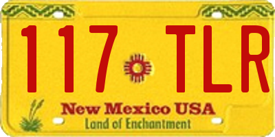 NM license plate 117TLR