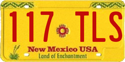 NM license plate 117TLS