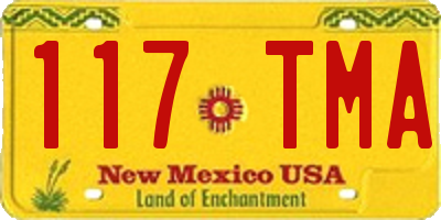 NM license plate 117TMA