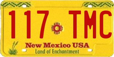 NM license plate 117TMC