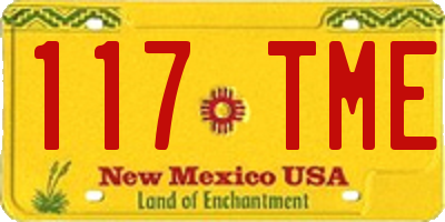 NM license plate 117TME
