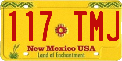 NM license plate 117TMJ