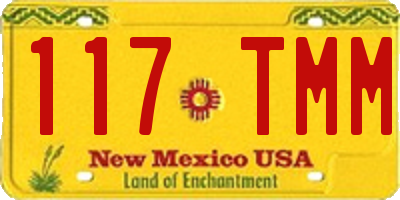 NM license plate 117TMM