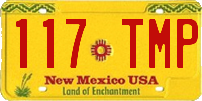 NM license plate 117TMP