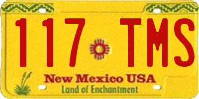 NM license plate 117TMS