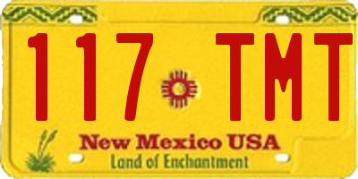 NM license plate 117TMT